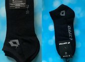 Lotto Sneaker Sokken - sport sokken - korten sokken - lotto sokken - Zwart 3 Paar - Maat: 39/42