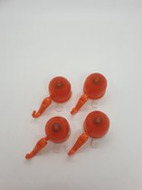 Mastrad - Haakjes met zuignap - 4 stuks - oranje