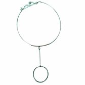 Metalen ringketting- zilverkleur-korte ketting-50 cm-Charme Bijoux