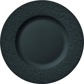 Villeroy & Boch Manufacture Rock Assiette Petit Déjeuner Ronde Porcelaine Noire
