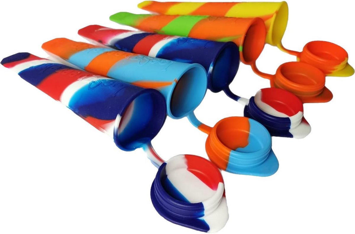 Ijsvormpjes - gezonde ijsjes - Calippo – 6 stuks – Herbruikbaar & BPA-vrij – Gezonde Kindertraktatie – Inclusief Gratis Recepten