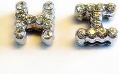 letterkraal strass 9 mm, letter H, 5 st