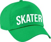 Skater pet groen voor meisjes en jongens - Stoere pet kinderen voor stoere skaters