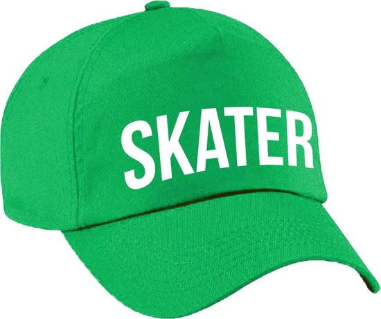 Interpreteren medaillewinnaar Zeggen Skater pet groen voor meisjes en jongens - Stoere pet kinderen voor stoere  skaters | bol.com