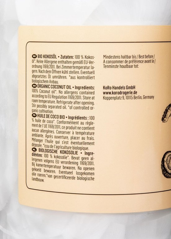 KoRo - Bio kokosolie 1 L van Koro — afbeelding 4