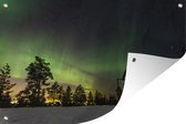 Tuindecoratie Het noorderlicht boven Lapland - 60x40 cm - Tuinposter - Tuindoek - Buitenposter
