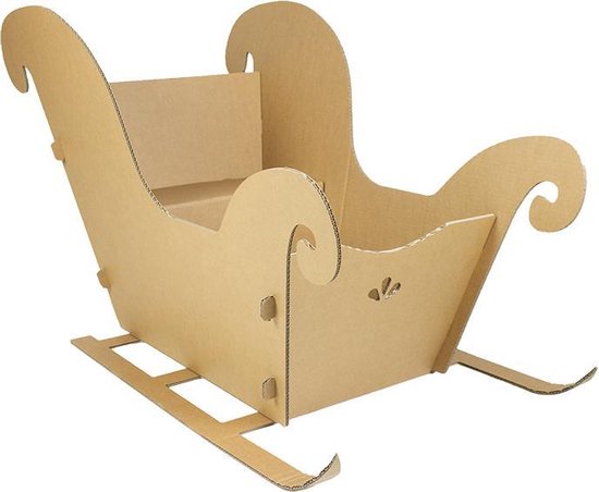 Lit Traîneau De Noël Pour Chien/chien - 68x38x28 Cm, En Peluche Douce, Thème Festif, Confortable Et Décoratif