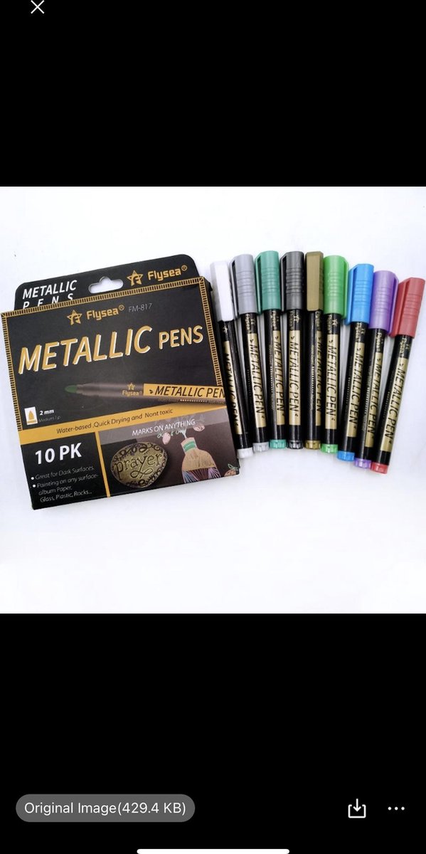 Set Van 9 Metallic Markeerstiften - Gouden, Zilveren En Bronzen Glitterstiften - Waterbestendige Permanente Acrylstiften Voor Schrijven