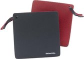 KitchenGrips - FLXAprene pannenlap - pannenhouder - neopreen - set 2 stuks - grijs/rood