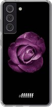 6F hoesje - geschikt voor Samsung Galaxy S21 FE -  Transparant TPU Case - Purple Rose #ffffff