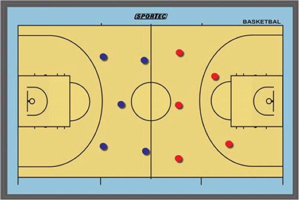 Magnetisch Coachbord Basketbal 60 x 45 cm