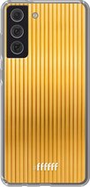 6F hoesje - geschikt voor Samsung Galaxy S21 FE -  Transparant TPU Case - Bold Gold #ffffff