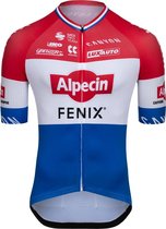 Fietstrui Alpecin Fenix Kalas Nederlands Kampioen Mathieu van der Poel Maat M