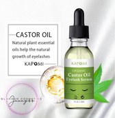 Wimperserum 30 ml  castor olie set met penseel en borsteltje | Castor oil eyelash serum | 100% natuurlijk | Wimpergroei | Vollere wimpers