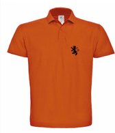 Cadeautip! Polo shirt  EK voetbal | Oranje Polo | EK Polo | Mannen Polo - Zwarte opdruk
