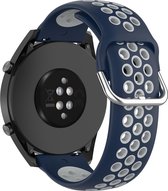 YONO Samsung Galaxy Watch 3 41mm Bandje - Siliconen Sport Air - Blauw en Grijs