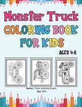 Monster Truck Coloring Book for kids Ages 4-8