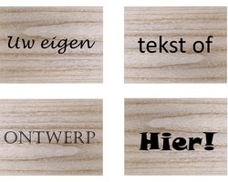 Placemats gepersonaliseerd met uw eigen tekst of ontwerp - vierkant - Hout style - 30x40cm