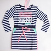 Kinderjurkje met roze koord m 128/134. Corona korting.