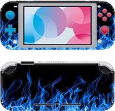 Skin Blue Flames geschikt voor Nintendo Switch Lite - NS Lite Sticker Blue Flames