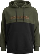 JACK&JONES PLUS JJEURBAN BLOCKING SWEAT HOOD NOOS PS Heren Trui - Maat EU2XL US1L