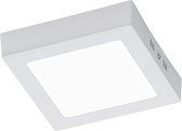 LED Plafondlamp - Plafondverlichting - Nitron Zonin - 12W - Warm Wit 3000K - Vierkant - Mat Wit - Aluminium