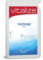 Vitalize Extromega Visolie 180 capsules - Goed voor hart, gezichtsvermogen en bloeddruk - Natuurlijke koudwater visolie (triglyceride-olie) gecombineerd met vitamine E