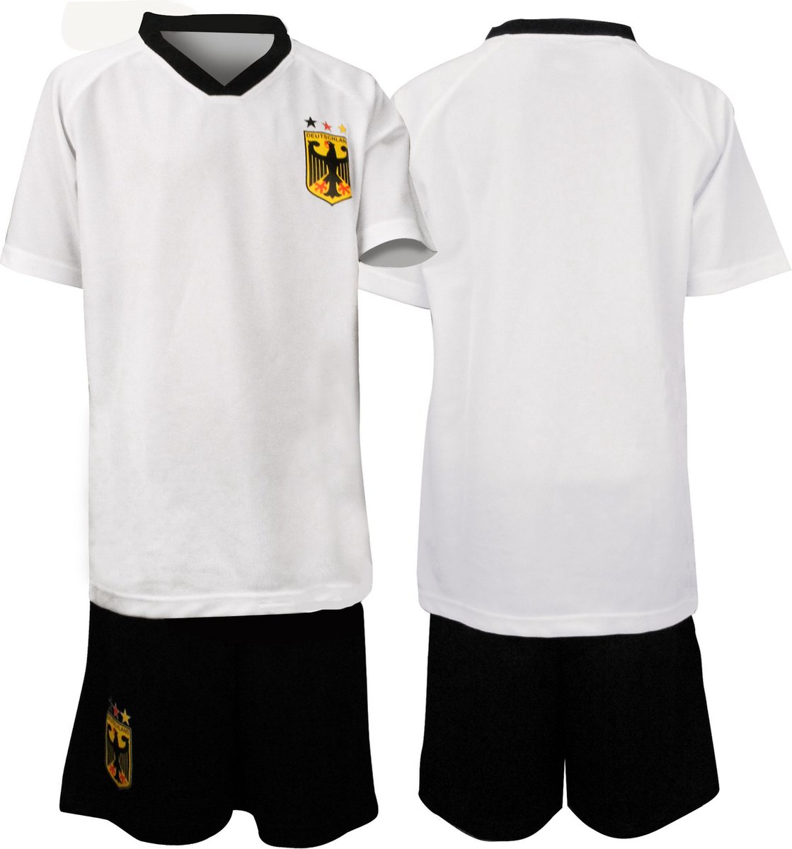 1119x1200.jpg Voetbalset Supporter - Junior - Wit/Zwart - 116 - Afbeelding 1