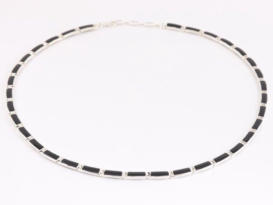 Collier en argent avec onyx