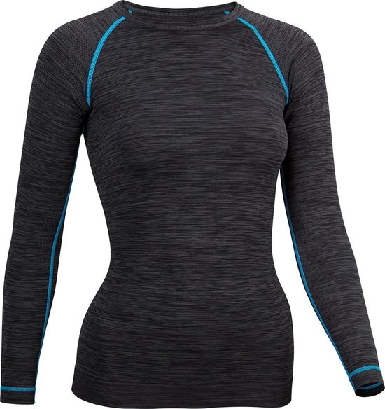 Avento Thermoshirt Superior - Vrouwen - Zwart/Aqua - Maat 42