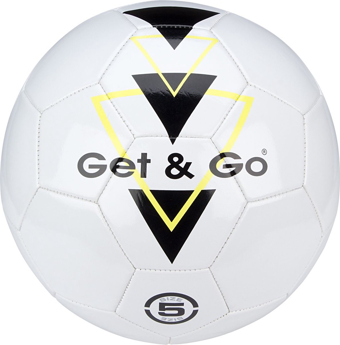 Get & Go Voetbal - Triangle Speed - Wit/Zwart/Fluorgeel - 5