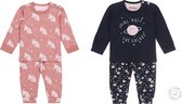 Dirkje SET (2stuks) pyjamas Bio Cotton Roze eenhoorn en Blauw galaxy - 86/92