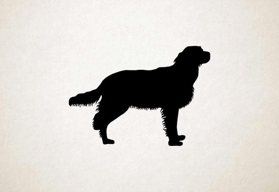 Silhouette hond - Munsterlander, Small - S - 43x60cm - Zwart - wanddecoratie