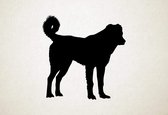 Silhouette hond - Armenian Gampr Dog - Armeense Gampr Hond - M - 61x60cm - Zwart - wanddecoratie