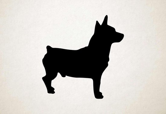 Silhouette chien - Teddy Roosevelt Terrier - XS - 26x25cm - Zwart - décoration murale