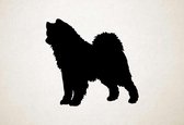 Silhouette hond - Samoyed - S - 45x47cm - Zwart - wanddecoratie