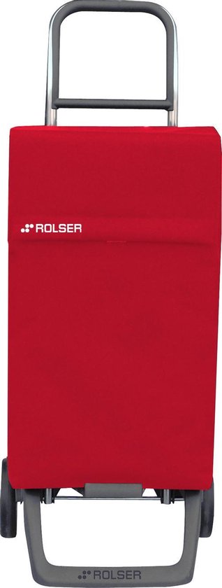 Rolser NEO001 - boodschappentrolley - licht van gewicht - rechthoekige tas - 38L (rood)