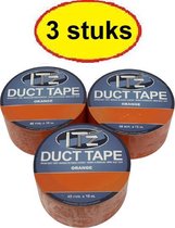 IT'z Duct Tape 30- Oranje 3 stuks  48 mm x 10m |  tape - plakband - ducktape - ductape