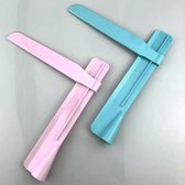 verstelbare cake schraper - fondant schraper - glaceermes - bakkers tools - cake mes - taart snijder - icing schraper - taart smoother- blauw
