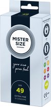 Mister Size - MISTER.SIZE 49 mm Condooms 10 stuks - Glijmiddel - Condooms - Vibrator - Penis - Buttplug - Sexy - Tril ei - Erotische - Man - Vrouw - Heren - Dames