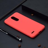 Voor LG K10 (2018) Candy Color TPU Case (rood)