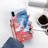 Volledige dekking Glossy Marble Texture Schokbestendige TPU Case voor iPhone XS Max