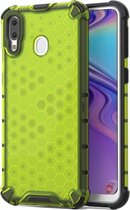 Honeycomb Shockproof PC + TPU Case voor Galaxy M20 (groen)