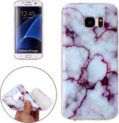 Voor Galaxy S7 edge / G935 Purple Marbling Pattern Soft TPU Protective Back Cover Case