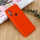 Effen kleur Vloeibare siliconen schokbestendige hoes voor Motorola One (P30 Play) (rood)