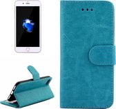 Voor iPhone 8 & 7 Crazy Horse Texture horizontale flip lederen tas met houder & kaartsleuven & portemonnee & fotolijst (blauw)