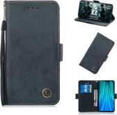 Voor Xiaomi Redmi Note 8 Pro Retro horizontale flip PU lederen tas met kaartsleuven en houder (zwart)