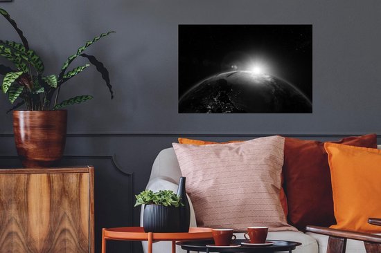 Stickers muraux - Terre - Planètes - Soleil - 60x40 cm - Film adhésif