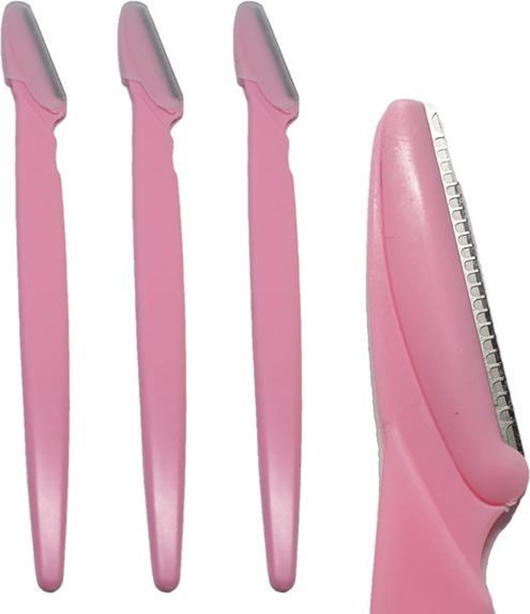 Scheermes Gezicht - Roze 3 Stuks - Scheermes Lippen - Scheermes Intieme Streek - Wenkbrauw Trimmer - Scheermes Wenkbrauw - Wenkbrauw Epileren - oDaani