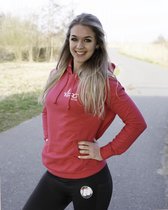 FitProWear  Hoodie Dames - Donker roze  - Maat M - Dames  - Trui - Slim Fit - Slim Fit Trui - Getailleerde trui - Trui getailleerd - Sporttrui - Sweater - Hoodie - Katoen / Polyest